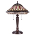 CHLOE Lighting MADELINE Tiffany-style 2 Light Mission Table Lamp