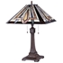 CHLOE Lighting DENTON Tiffany-style 2 Light Mission Table Lamp 